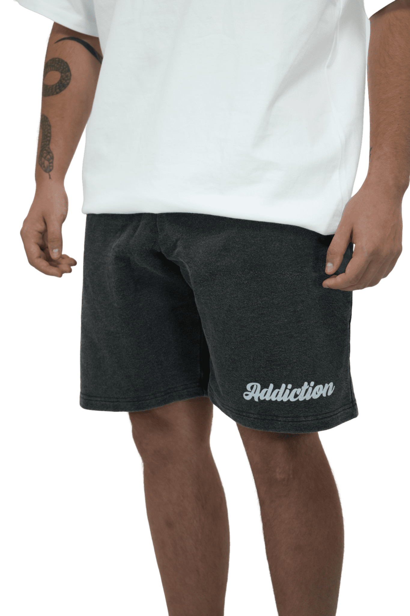 Shorts Stonewashed Black