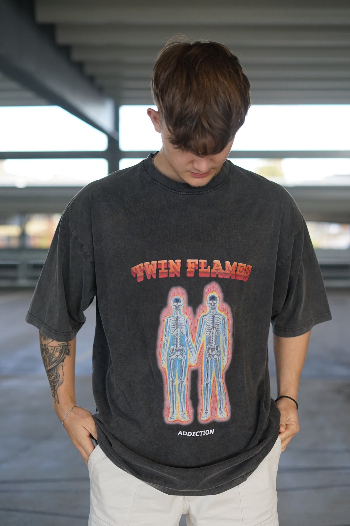 Twin Flames Stonewashed Black